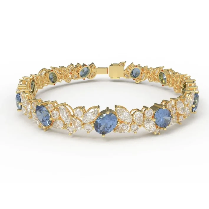 The Blue Floral Bracelet jewelry design